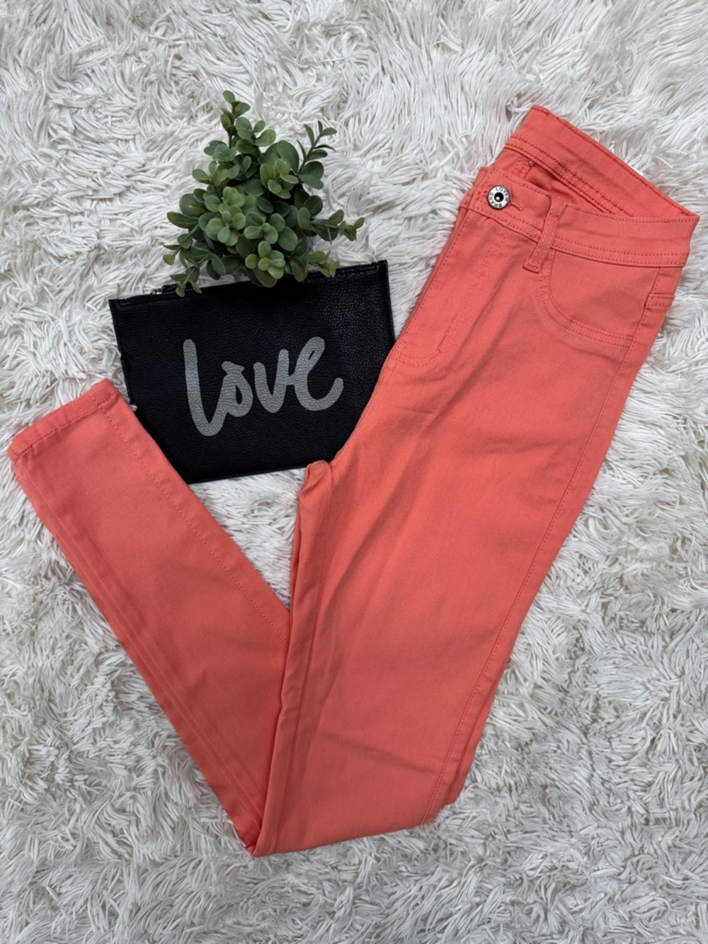 Lover Brand Fashion Stretch Skinny Colored Jeans 💗 Salmon